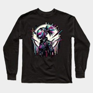 Cyberpunk Girl Long Sleeve T-Shirt